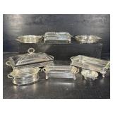 LARGE LOT OF SILVERPLATE SERVING DISHES