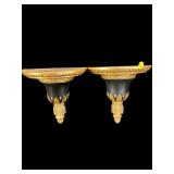 PR OF ORNATE GOLD WALL CORBELS