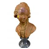 LARGE CHALKWARE BUST OF YOUNG GIRL