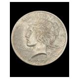 1922 P AU PEACE SILVER DOLLAR