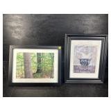 LOT OF 2 FRAMED DECORATIVE PHOTOS
