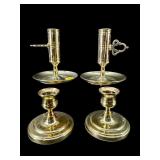 2 PRS OF BALDWIN BRASS CANDLESTICKS