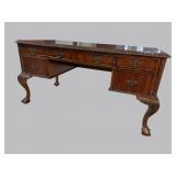 HOOKER FURNITURE LEATHER TOP CHIPPENDALE DESK