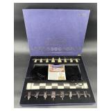 LEWIS CHESSMEN CHESS SET WITH DRAUGHTS COUNTERS
