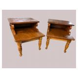 2 HEYWOOD WAKEFIELD MAPLE STEP TABLES