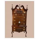 SOLID MAHOGANY CRAFTIQUE CHIPPENDALE HIGHBOY