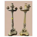 2 BRONZE FRENCH EMPIRE CANDELABRAS