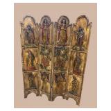 ALL CARVED 4 PANEL SCREEN