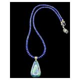 DESIGNER JAY KING STERLING BLUE LAPIS NECKLACE;