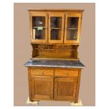 OAK BAKERS CABINET