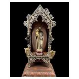 ANTIQUE DEVOTIONAL HOME ALTAR SHRINE