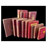 LOT OF 14 VARIOUS AUTHOR EARLY LEATHERBOUND BOOKS