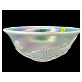 FENTON PINK IRIDESCENT ATLANTIS KOI FISH BOWL