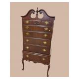 MAHOGANY QUEEN ANNE HIGHBOY WITH DESK