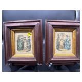 PR OF SMALL FIGURAL LADY LITHOGRAPHS