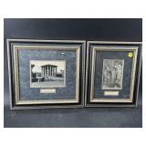2 PC LOT GRECIAN FIGURAL LITHOGRAPH AND