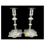 PR OF COLONIAL WILLIAMSBURG PEWTER CANDLESTICKS