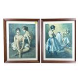 2 BALLET PRINTS SIGNED C VANTORA