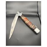BONE AND WOODEN FOLDING KNIFE
