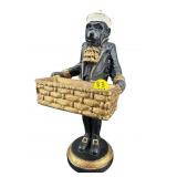 GOLD DECORATIVE MONKEY BUTLER FIGURINE