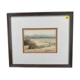 SIGNED MOUNTAIN SCENE WATERCOLOR