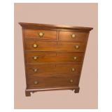 CRAFTIQUE 6 DRAWER SOLID MAHOGANY TALL CHEST