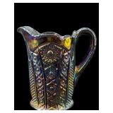 IMPERIAL AMETHYST DIAMOND LACE CARNIVAL GLASS