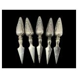 LOT OF 5 STERLING SILVER CORN COB HOLDERS