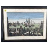 18TH CENTURY HAND COLORED ENGRAVING