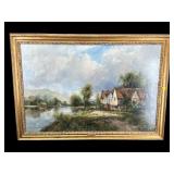 FREDERICK W WATTS OF DEDHAM 19TH CENTURY OIL ON