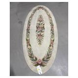 5 FT 7 IN X 2 FT 4 IN OVAL ANTIQUE HOOK RUG