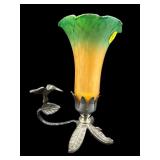 SMALL HUMMINGBIRD TULIP SHADE BEDSIDE TABLE LAMP