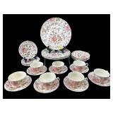 26 PCS JOHNSON BROTHERS ROSE CHINTZ CHINA