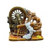 MCCOY SPINNING WHEEL SCOTTIE DOG POTTERY PLANTER