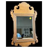 MAHOGANY CHIPPENDALE SMALL MIRROR