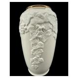 LARGE GRAPE AND LEAF DECORATIVE CERAMIC VASE