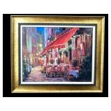 CAFE IN LIGHT BY HAIXIA LIU TEXTURED PRINT ON