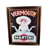 VERMOUTH MARTINI ADVERTISING POSTER IN FRAME