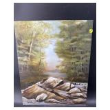 WATERFALL OIL ON BOARD