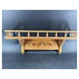 OAK HANGING WALL SHELF WITH GALLERY