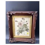 WALNUT SHADOWBOX FLORAL PRINT