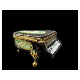 LIMOGES ROCHARD HAND PAINTED PIANO TRINKET BOX