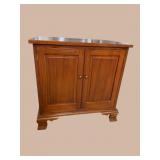 SOLID WALNUT 2 DOOR RECORD CABINET