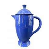 FIESTA BLUE TALL COFFEE POT