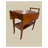 PINE DROP LEAF TEA TROLLY