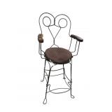 TWISTED IRON BILLIARD CHAIR