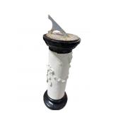 SUNDIAL ON CHALK PEDESTAL