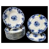 SET OF J. P. FRANCE BLUE AND WHITE PORCELAIN