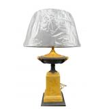 ORNATE FAUX MARBLE URN FORMED TABLE LAMP