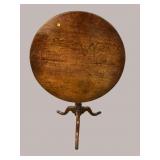18TH CENT. BIRD CAGE TILT TOP TABLE